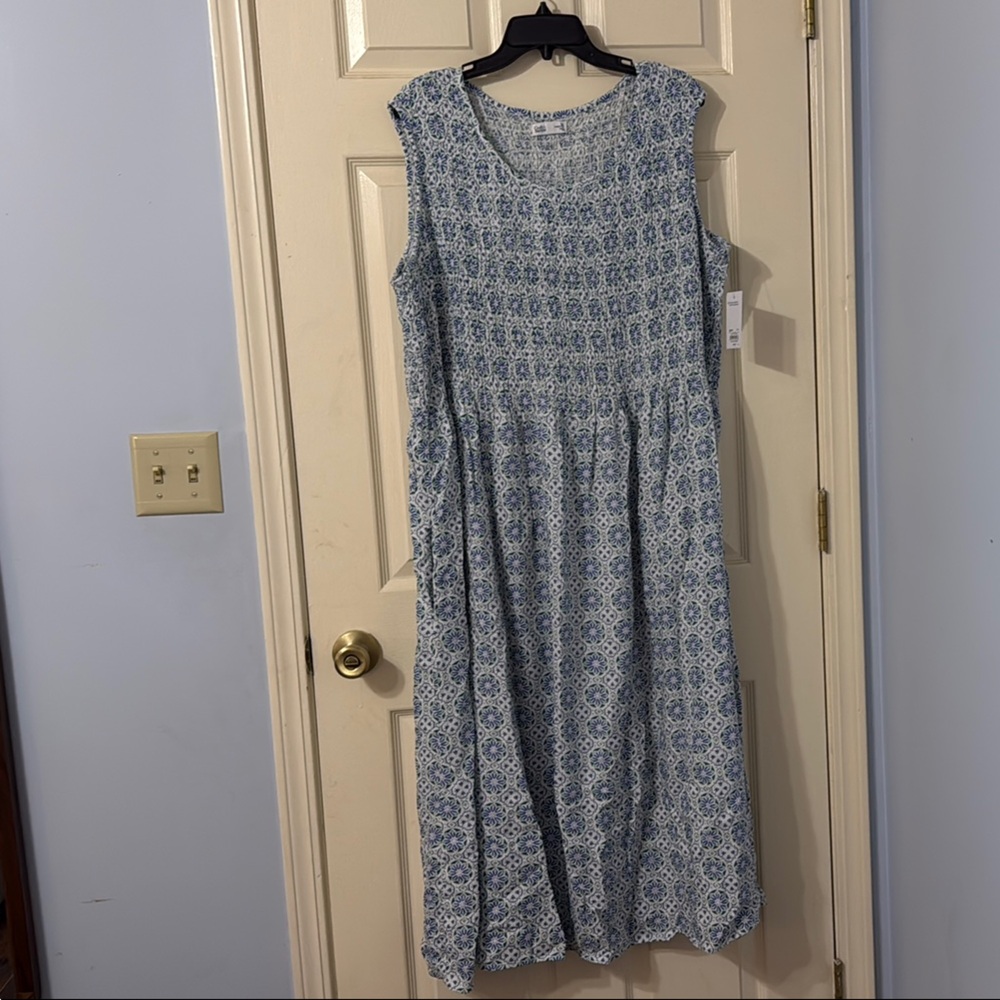Croft & Barrow Blue Sleeveless Sundress NWT